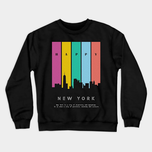 cityscape of new york Crewneck Sweatshirt by Martincreative